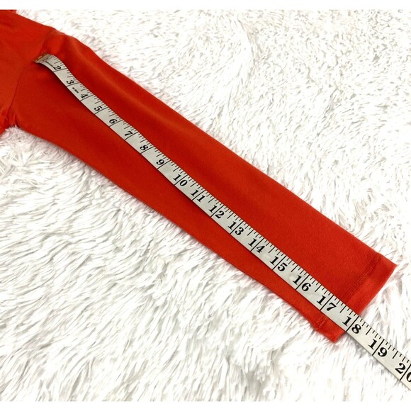 Eileen Fisher Long Sleeve Top Coral Vivrant Orange Size XXS/TTP Tencel NWT - Picture 9 of 14